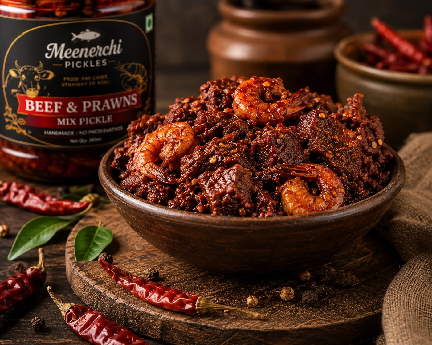 Meenerchi Pickles Beef & Prawns Mix - Image 2